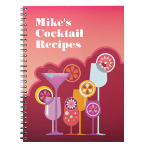 Customizable Cocktail Recipes Notebook