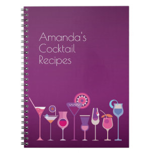 Customizable Cocktail Recipes Notebook
