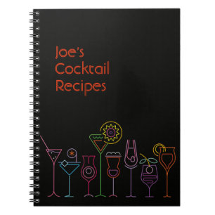 Customizable Cocktail Recipes Notebook