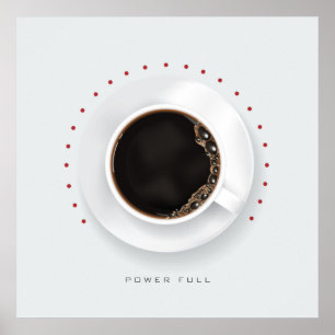 Customizable Coffee Full Charge Poster