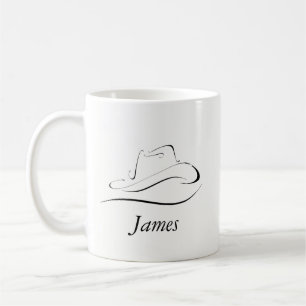 Customizable Coffee Mug With Cowboy Hat