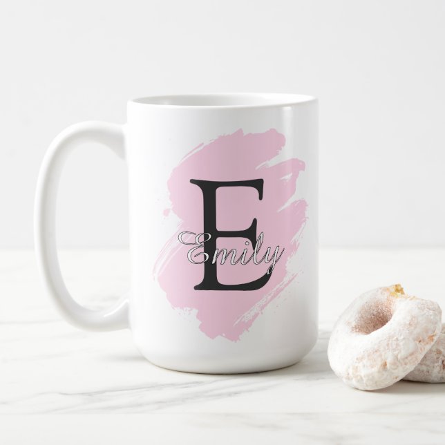 Customizable Coffee Mug with Monogram & Name (Avec donut)