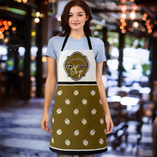 Customizable coffee shop home/business logo apron