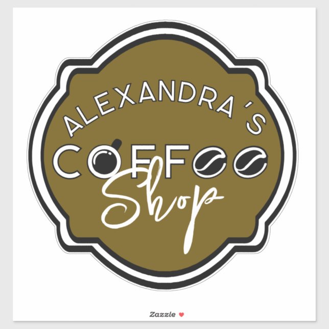 Customizable coffee shop logo for business / home (Sheet)