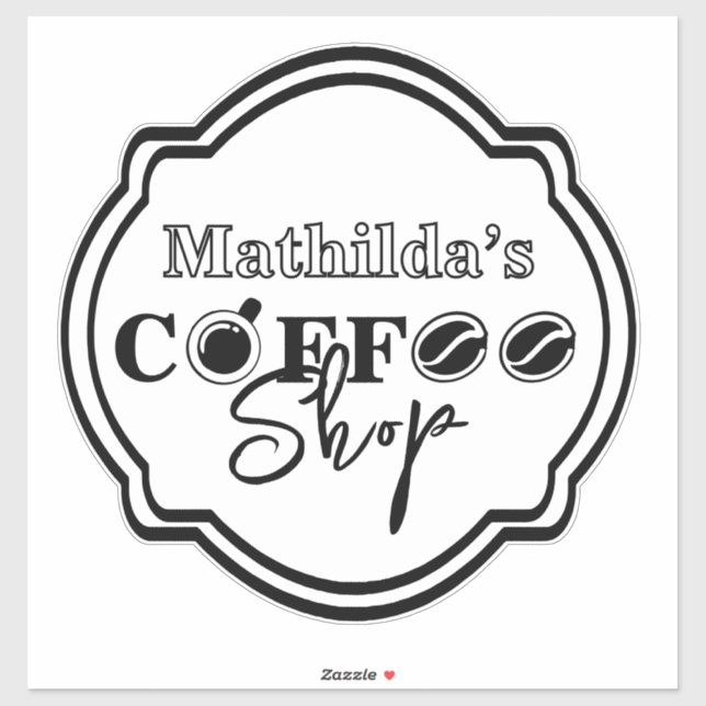 Customizable coffee shop logo for business / home (Sheet)
