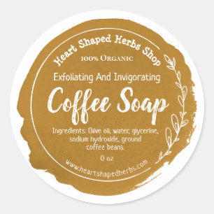 Customizable Coffee Soap Label Handmade