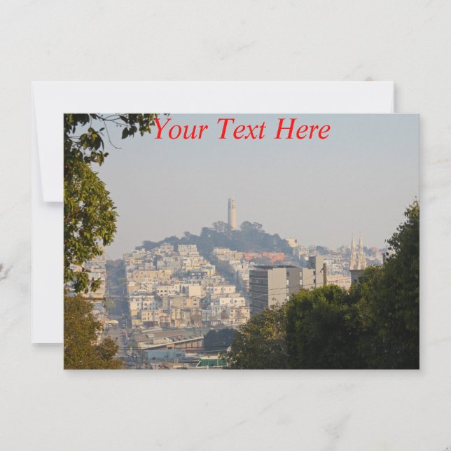 Customizable Coit Tower, San Fancisco, California Card (Front)