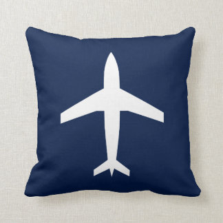 CUSTOMIZABLE COLOR Double Sided Aviation Airplane Throw Pillow