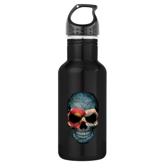 Customizable Colorado Flag Skull 532 Ml Water Bottle (Front)