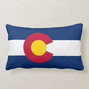 Customizable Colorado Flag Souvenir Lumbar Pillow