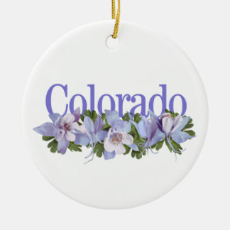 Customizable Colorado Ornament with Columbine
