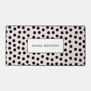 Customizable colors Polka dots Desk Mat