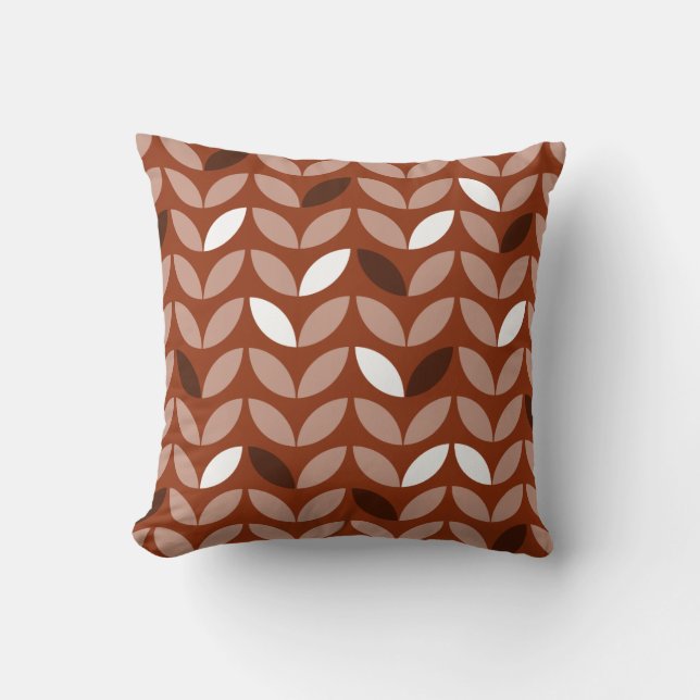 Customizable Colour Abstract Decorative Pattern Throw Pillow (Front)