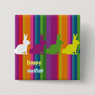 Customizable: Colour bunnies 2 Inch Square Button