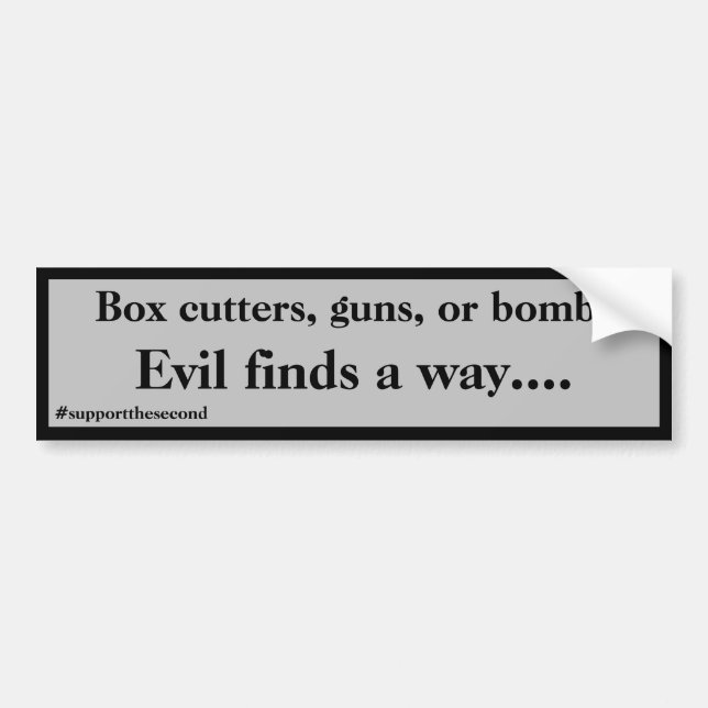 Customizable Colour Evil Finds a Way Bumper Sticker (Front)