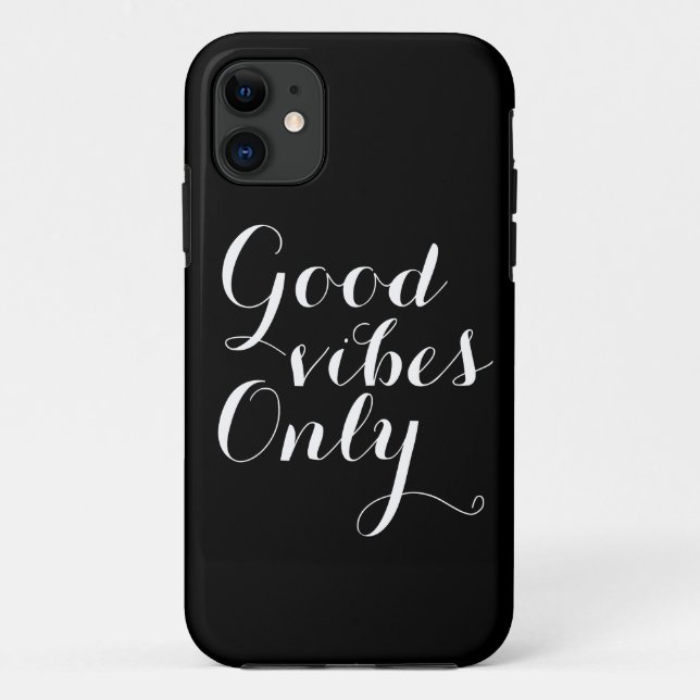 Customizable Colour Good Vibes Only Motivational Case-Mate iPhone Case (Back)