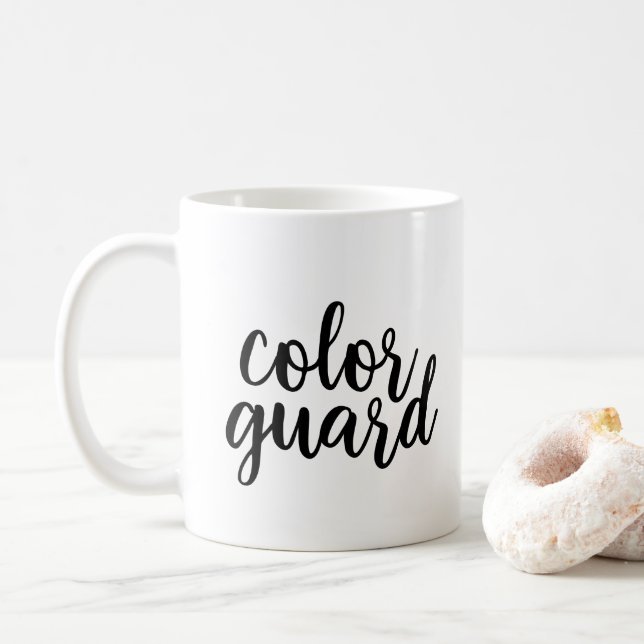 Customizable Colour Guard Mug with Flag Graphic (With Donut)