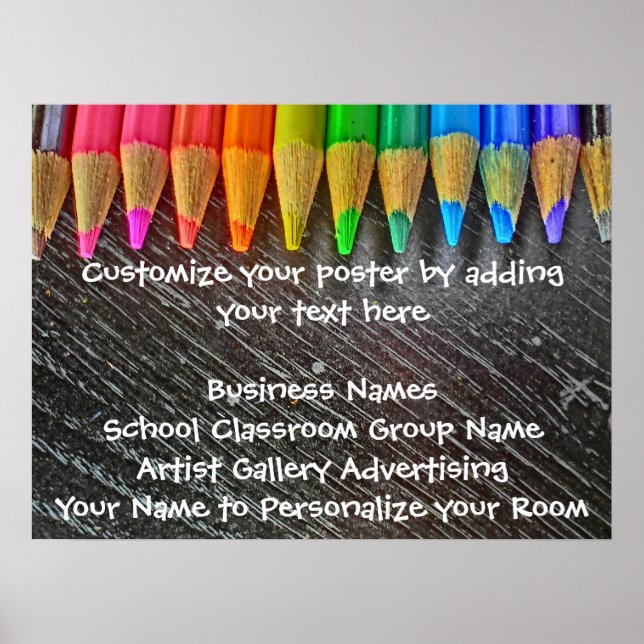 Customizable coloured pencil artistic poster (Front)