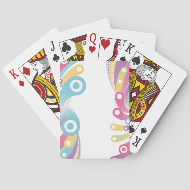 Customizable Colourful Circles Design Playing Cards (Back)