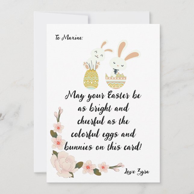 Customizable Colourful Easter Card - Bright & Chee (Front)
