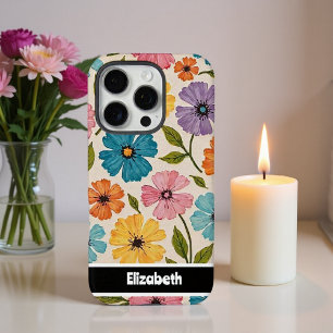 Customizable Colourful Floral Phone Cover