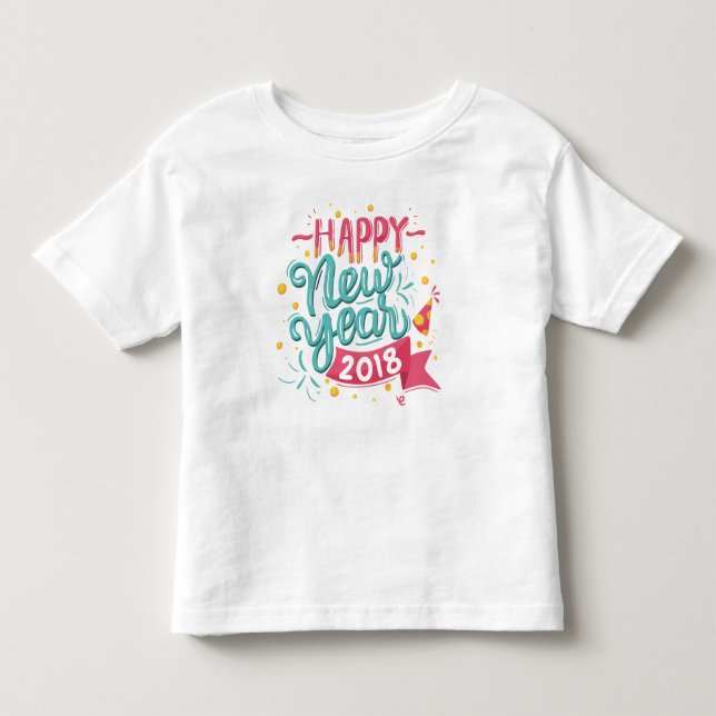 Customizable Colourful Happy New Year | Shirt (Front)