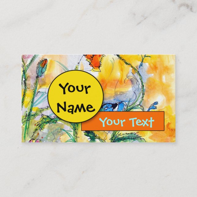 Customizable Colourful Profile Cards # 1029 Busine (Front)