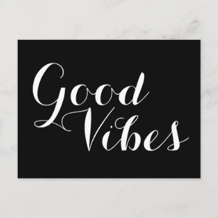 Customizable Colours Good Vibes Happy Uplifting Postcard