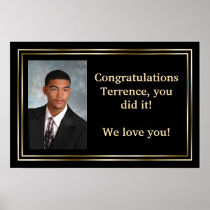 Customizable Colours Graduation Sign/ Banner Poster