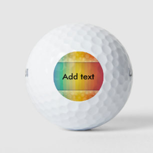 Customizable, Colours of the Rainbow Template Golf Balls