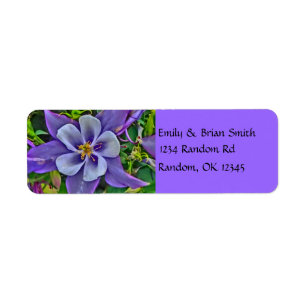 Customizable columbine flower bright labels