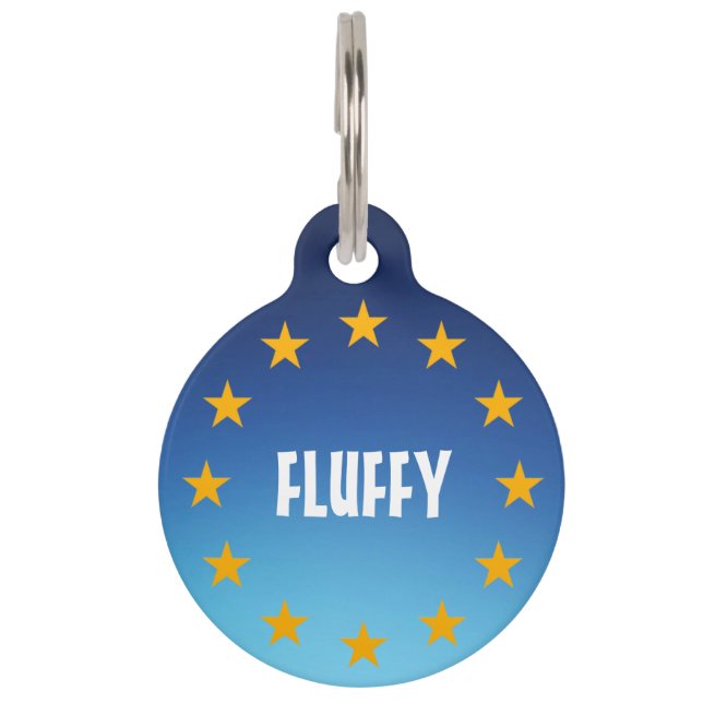 Customizable comic book superhero pet tag (Front)