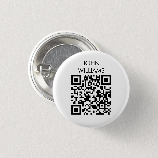 Customizable Company Exhibition Opening QR Code 1 Inch Round Button (Front & Back)