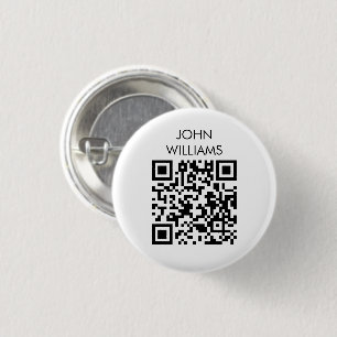 Customizable Company Exhibition Opening QR Code 1 Inch Round Button