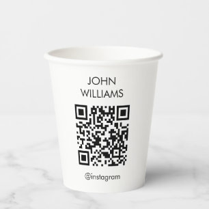 Customizable Company Exhibition Opening QR Code Paper Cups