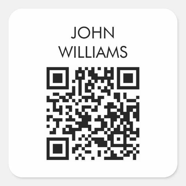Customizable Company Exhibition Opening QR Code Square Sticker (Front)