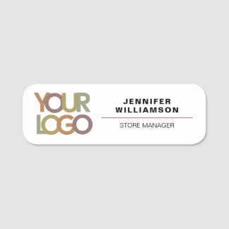 Customizable Company Logo & Employee Name Tag