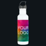 Customizable Company Logo Modern Top Best Template 710 Ml Water Bottle<br><div class="desc">Upload Image Photo Business Company Logo or Image,  Photo,  Add Text Trendy Modern Elegant Custom Template 24 oz Stainless Steel White Water Bottle.</div>