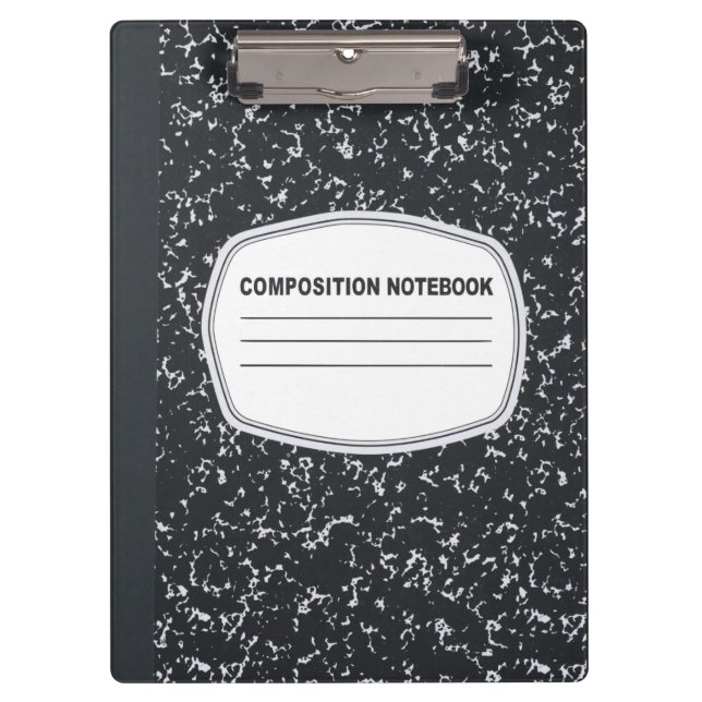 Customizable Composition Notebook Clipboard (Front)