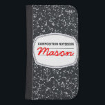 Customizable Composition Notebook Galaxy4S Wallet<br><div class="desc">It's time to go old school with this Customizable Composition Notebook Samsung Galaxy 4S Wallet Case! The design features a classic black and white cover of the composition book of everyone's childhood. You can customize the case by clicking the "customize it" icon and simply changing the text in the space...</div>