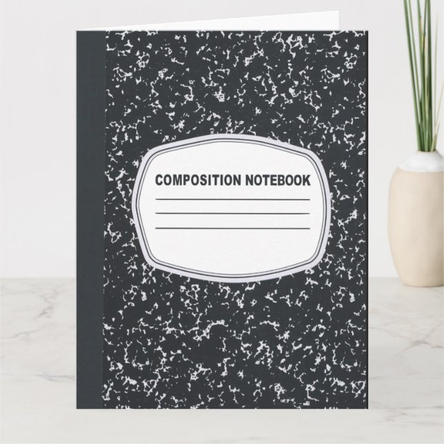 Customizable Composition Notebook Greeting Card (Front)