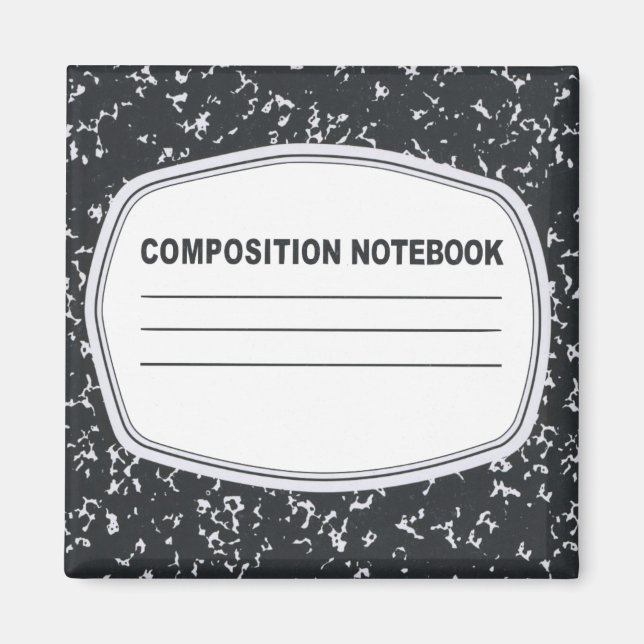 Customizable Composition Notebook Magnet (Front)