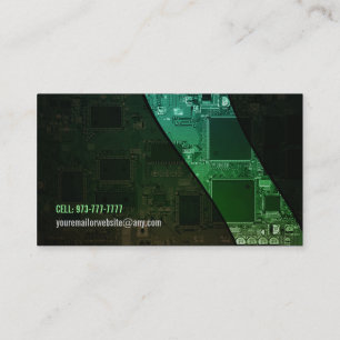 Customizable Computer Chip Business Cards