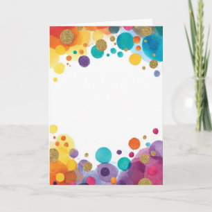 Customizable Confetti Frame Folded Card