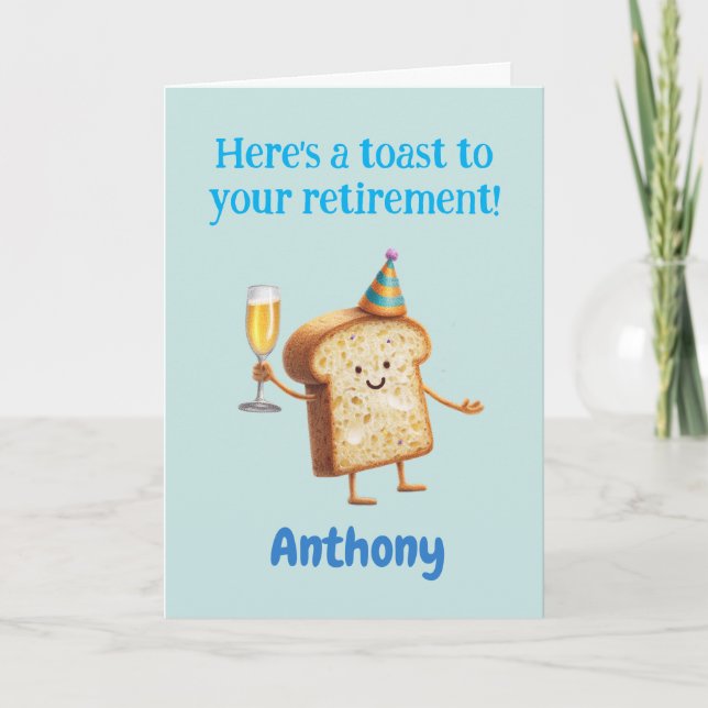 Customizable Congratulations Mens Funny Retirement Card (Front)