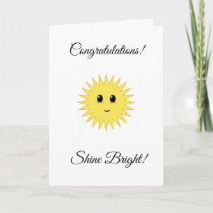Customizable Congratulations Shine Bright on White Card