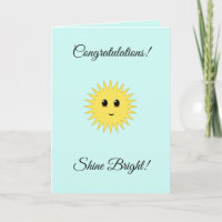 Customizable Congratulations Shine Bright Sun
