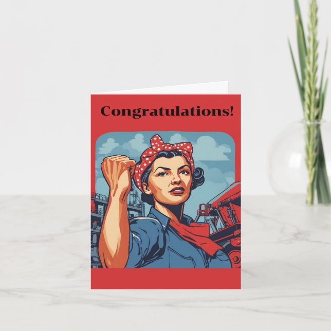 Customizable Congratulations, Strong women  Card (Front)