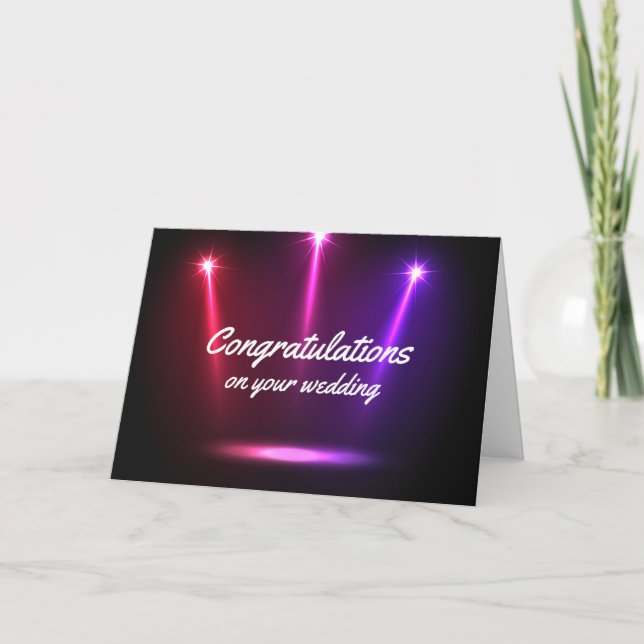 Customizable congratulations wedding spotlights card (Front)