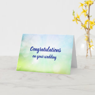 Customizable congratulations wedding sunbeams card